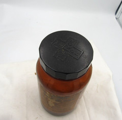 1950’s Merck & CO Rahway NJ Benzocaine 5″ Amber Medicine bottle