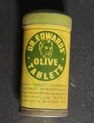 Old Empty Medicine Tin Dr. Edward’s Olive Tablets Laxative Columbus Ohio