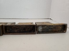 1977-81 Tinactin Apothecary Symbols Bronze Metal Paperweight/Bookends 6 Lot SET