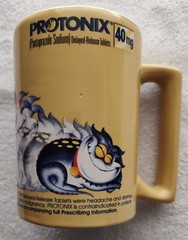 Protonix IV Drug Rep Monster Mug Medical Swag GERD Acid Reflux Heartburn