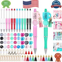 Quality Nurse Beadable Pens Gift Set – 12 Pcs with 50 Beads & Assorted Charms