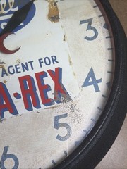 VTG Rexall Drug Store Authorized Agent For BISMA-REX 14” Crystal Clock READ!