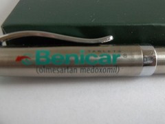 Benicar Promotional Pen Mixed Metal/Plastic Medium Weight Pharma Advertising