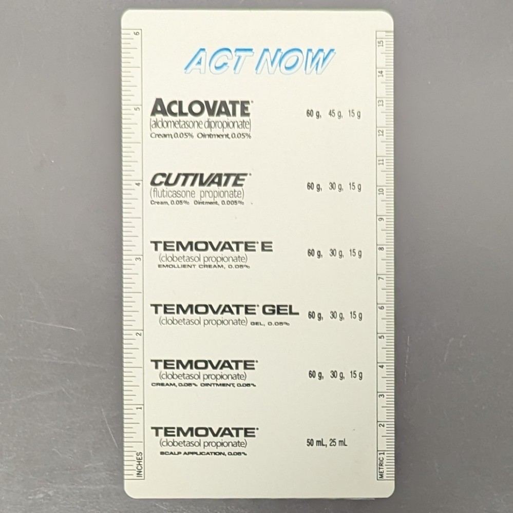 Drug Rep Pharmaceutical Promo ACLOVATE Advertising Measurement Ruler