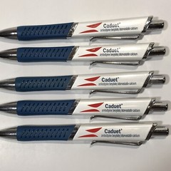 Lipitor/Caduet Heavy Metal Drug Rep Pharma Advertising Promo Pen Lot of 5