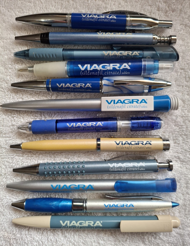 Viagra Collectible Drug Rep Pens Lot of 12 Pharmaceutical Promotion/Advertising