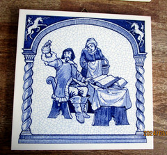 1980’sHandmade Delft Holland PHARMACIST TILES Ltd, Edition Set of 4