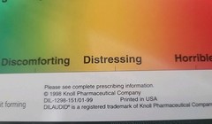 DILAUDID HYDROMORPHONE PAIN SCALE RULER Plastic -Pharmaceutical Rare Promo