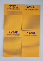 4 XYZAL Drup Rep Lined Post It Notes Pads Pharma Collectible Medical Promo 4×6