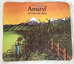 „AMARYL“ Pen/Pencil Holder & Mousepad – Vintage Pharmaceutical Advertising
