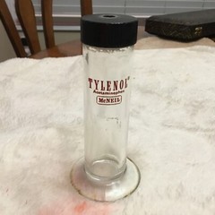 Vintage Acetaminophen TYLENOL McNEIL Thermometer Glass Storage / Cleaning Tube