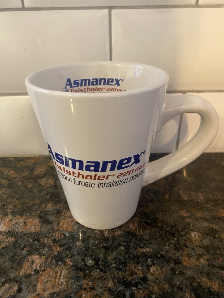 Asmanex Asthma Drug Rep Advertising Coffee Mug Cup Pharma Twisthaler