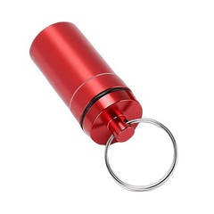 2-5pcs Mini Keychain Tablets Case Water Proof Outdoor Tablets Container Red