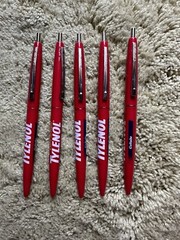 Tylenol Geltabs Drug Rep Pharmaceutical Promo Advertising BIC Clic Pens Lot Of 5