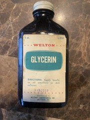 1960’s Welton Glycerine Apothecary Bottle