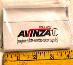 Vtg Avinza Morphine Sulfate CII Magnet Clip Pharmaceutical Promo Merch NIP Rare
