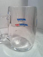 Drug Rep Promo Mug, Micardis Tablets, Clear Plastic, 5″ High, Made in USA