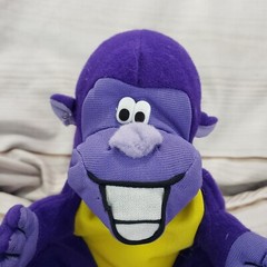 Zyrtec Purple Gorilla Plush Beanbag Toy Advertising Promo Monkey 6 Inch 1998