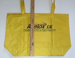 Huge Avelox Vinyl Zippered Tote Drug Rep Pharmaceutical Promo Advertising Yellow