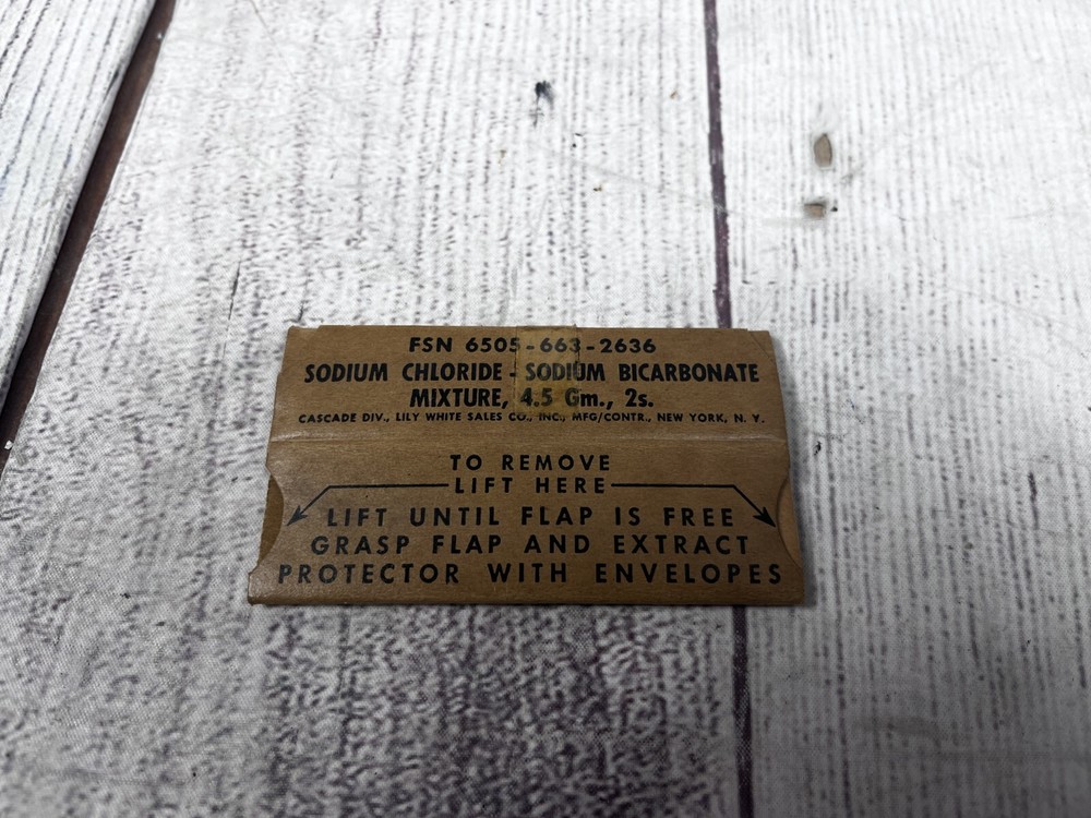 US Military FSN 6505 -663-2636 Sodium Chloride – Bicarbonate Mixture – Vietnam