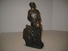 18th Century Apothecary Sculpture # 502 By Rick Lewis Cast Metal Sculpture