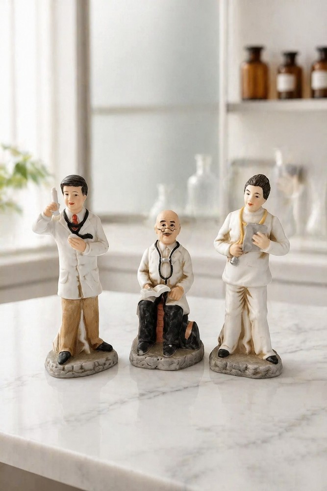 Rare Vintage Doctor Figurines By Ayerst Laboratories Pharmaceutical Co. – 1950’s