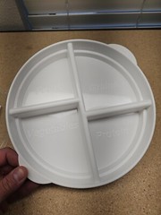 Novo Nordisk Portion Control Divided 9” Plate Log Insulin Covered White (D3)