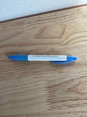 Pharmaceutical Drug Rep Vintage Pen Klonopin Clonazepam Wafers Blue & White
