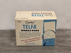 Sterile Pads Advertising Box Kendall Curity Telfa Original Content Vintage 1970s