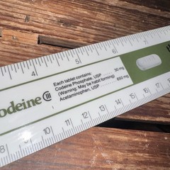 Vintage 1978 Phenaphen 650 w Codeine Drug Rep Ruler Pharmaceutical Medical Promo