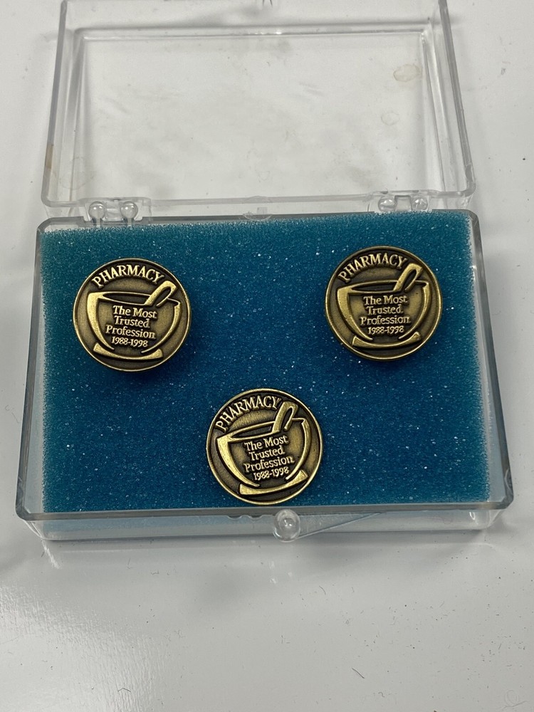 New Vintage Schering Laboratories Pharmacy Cuff Links „Most Trusted Profession“