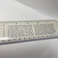 REXALL Vintage Metal 12″ Ruler- Dewey Decimal System – Pharmacy Advertising BB13