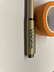 VTG VIAGRA Pharma Drug Rep Logo Collectible Pen Heavy Metal Yellow Refillable