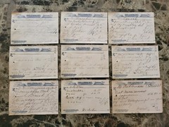 File box & 97 antique prescriptions (1911) – Dionin, Codeine, Infant Anodyne