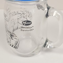Vtg Pfizer Mason Jar Glass Pharma Vet Drug Rep Vigortone Advert Cup Mug Sow RARE