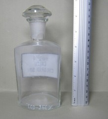 Vintage Medical Science Glass Bottle,Germany,SOLUTIO CALCII CHLORIDI 50%