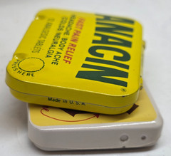 Vintage Anacin & Bayer Aspirin Pain Reliever Empty Mini Tin Containers Bundle