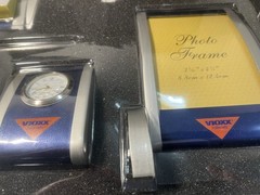 Desk Set 5 Piece pharmaceutical drug rep Vioxx New In Case Clock, Photo 3947