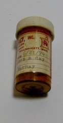 vintage 1970s Y PHARMACY pill jar Willimansett MA Boucher Chicopee 1974 medical
