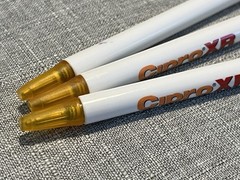 Lot of THREE Cipro XR drug rep pens – cheerful colors – Free Shipping!
