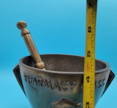 Vintage Pharmacy Class 1970 Mortar & Pestle Rx Secundum Artem Schering