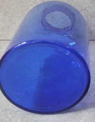 Vtg Blue Ground Glass 8 1/2″ Apothecary Pharmacy Medicine Stash Jar FREE US SHIP