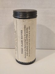 Vintage Los Angeles Health Department Laboratory Test For Syphilis Mailing Tube