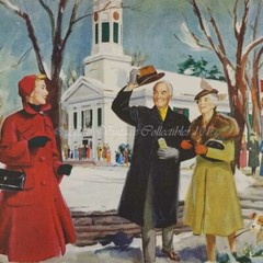 1952 Dow Chemical pharmaceutical drugs winter terrier photo art decor print ad