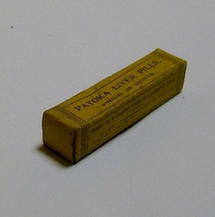 antique 1900s pharmaceutical box PATOKA LIVER PILLS Woodstock Vermont medical