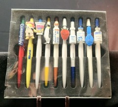 Vintage Pharmaceutical Drug Rep Pens, Pfizer, Curasan Adverts Lot Of 10 Collect