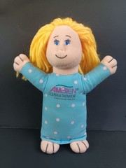 AMBIEN SLEEPY GIRL DRUG REP PROMO DOLL Plush Beanbag