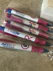 Ambien CR Pen & Sticky Note Bundle (10 pens and 10 sticky note pads) NEW Sealed