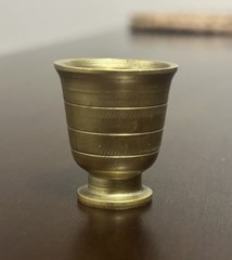 Antique Brass Mortar Pestle Small Apothecary Tools Solid Brass Vintage 1.3’ Inch