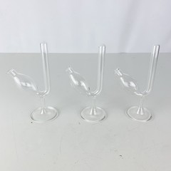 Three Vintage Kimax Fermentation Chemistry Lab Glass Tubes Propagation Bud Vase